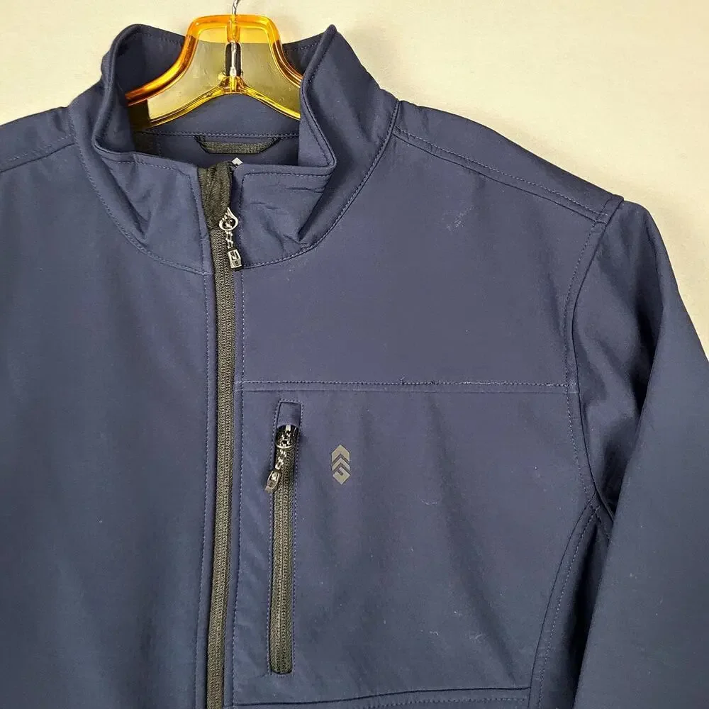 Free Country Men's Lanier Super Softshell® Jacket Size XL Navy 543-MOP4139S